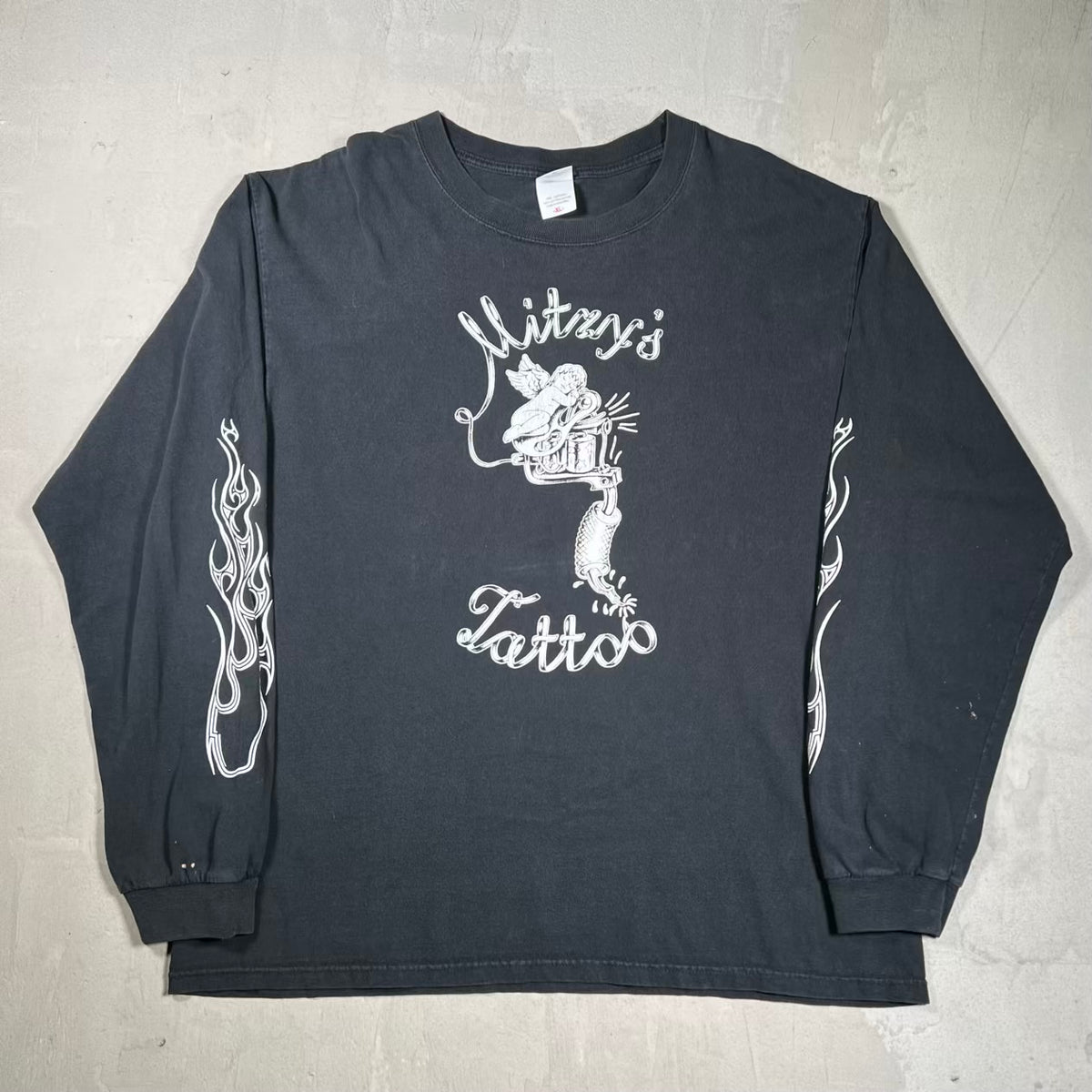 1990s Mitzy's Tattoo Parlor Black Longsleeve Size XL USED v20241