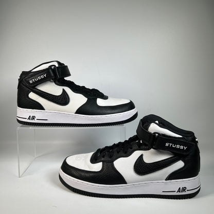 Nike Air Force 1 Mid Stussy Light Bone Black (2022) Size 10.5 USED s22287