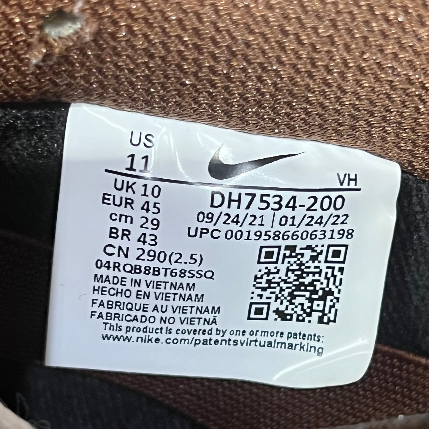 Nike SB Dunk Low Paisley Brown (2022) Size 11 USED S19755