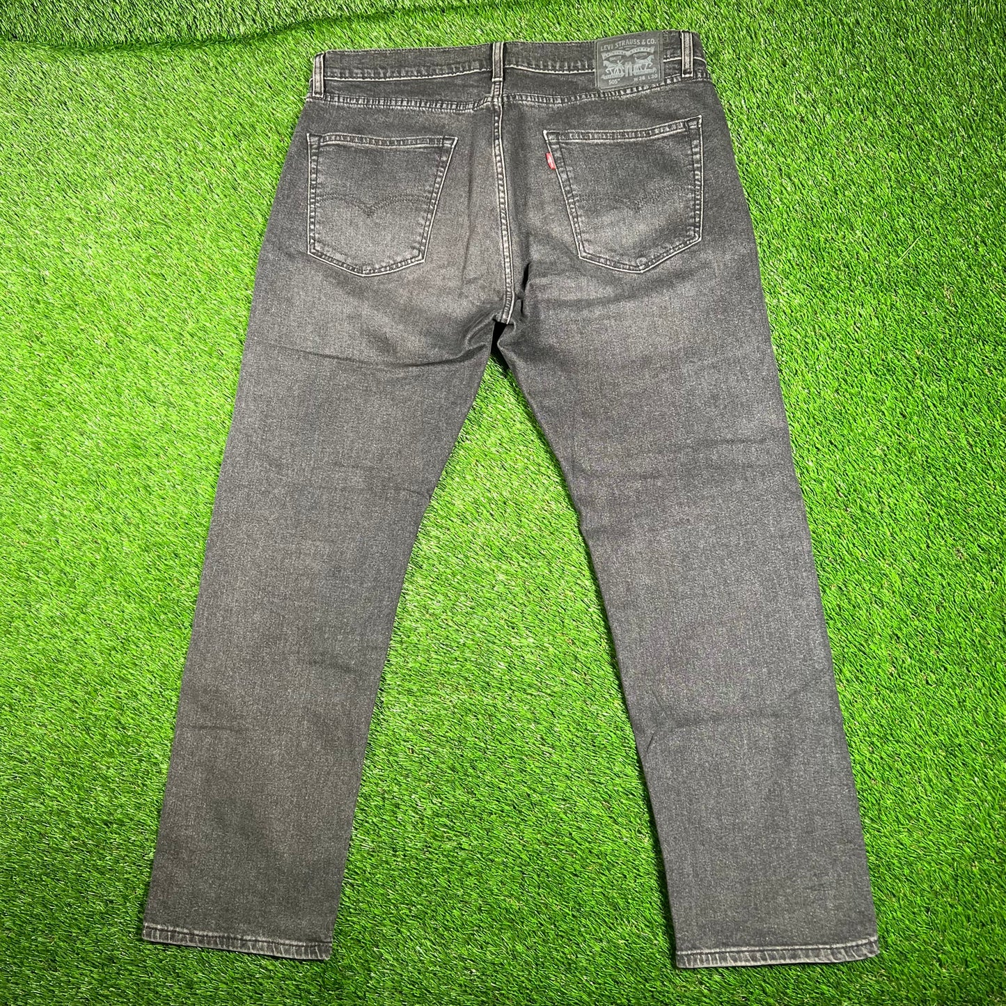 Levi's 505 Washed Black Jeans Size 36 USED v18026