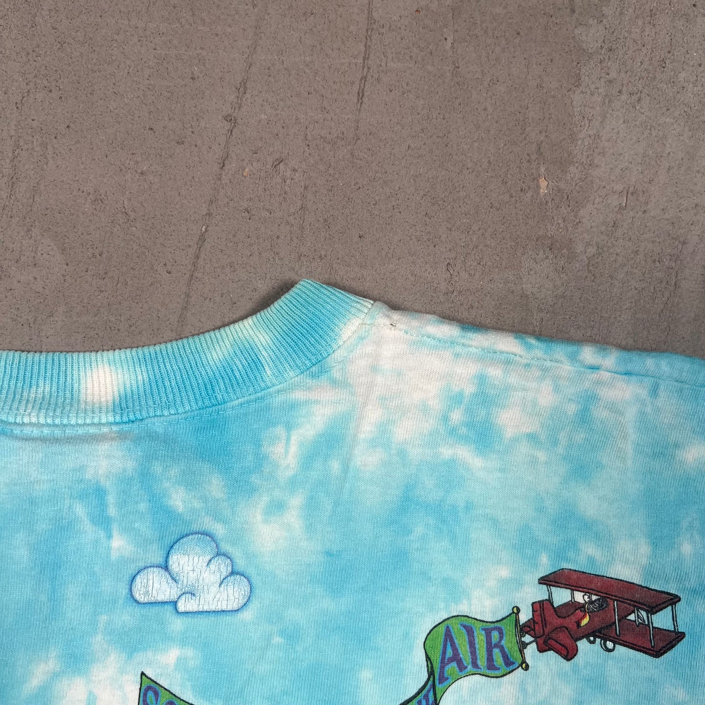 Grateful Dead Parachuting Sky Diving 1993 Blue Sky Tee Size XL USED v11471