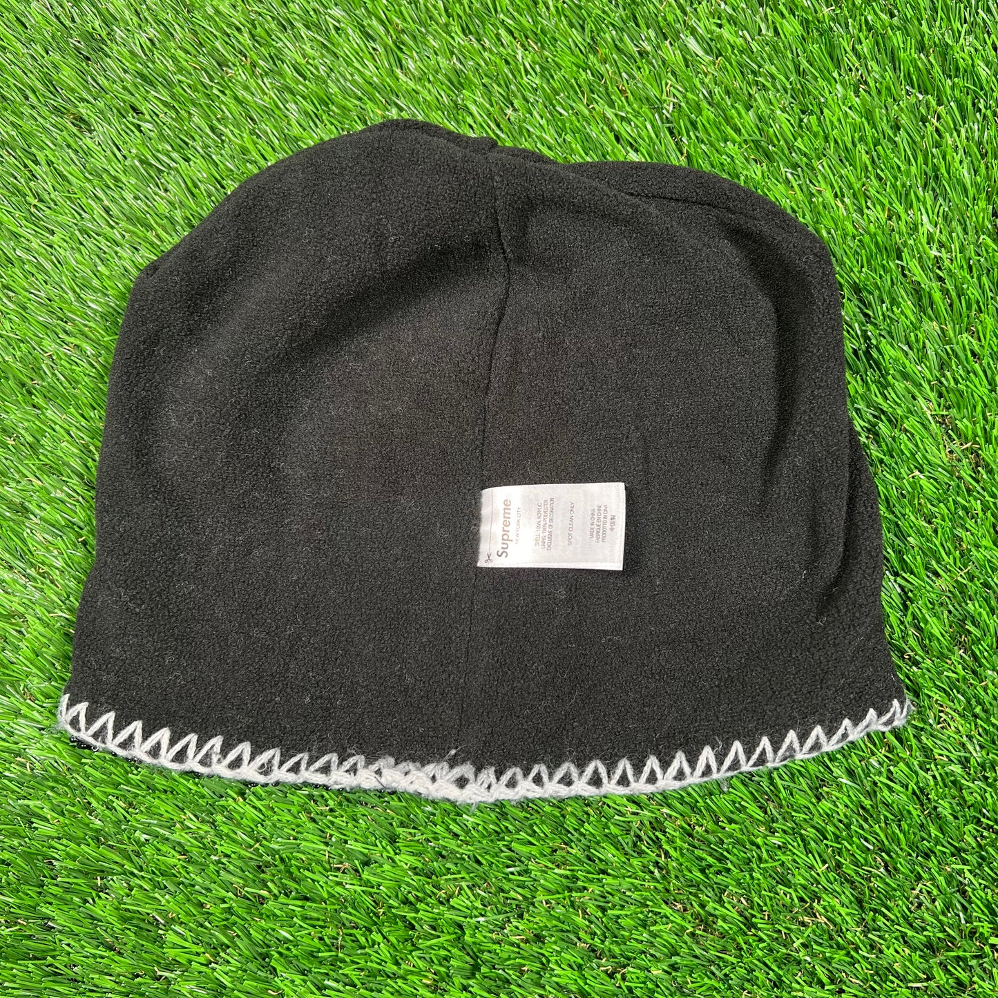 Supreme Black Beaded Beanie (2025) USED x16727