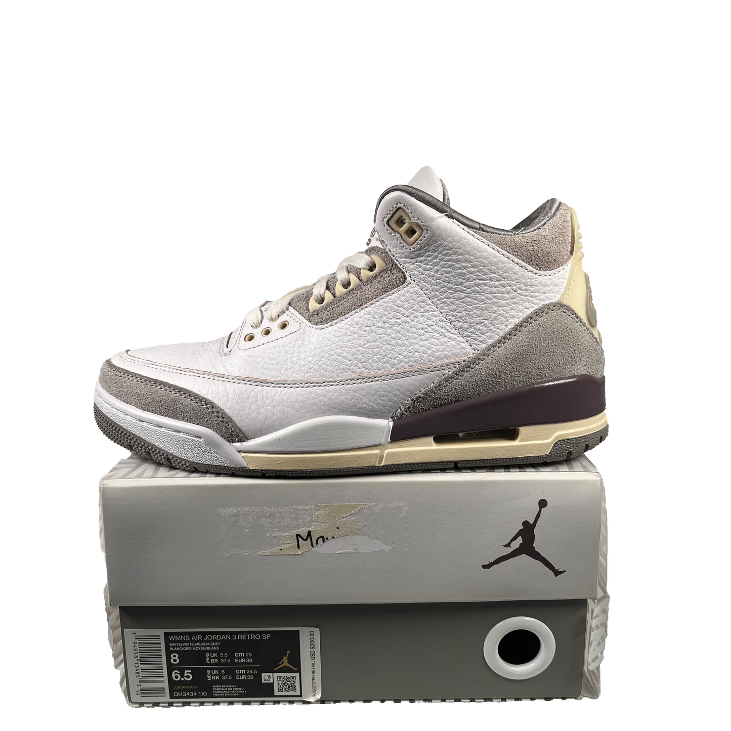 Air Jordan 3 A Ma Maniere Size 6.5m / 8w USED