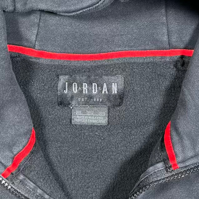 Jordan Tech Black Zip Up Hoodie Size 3XL USED v20250