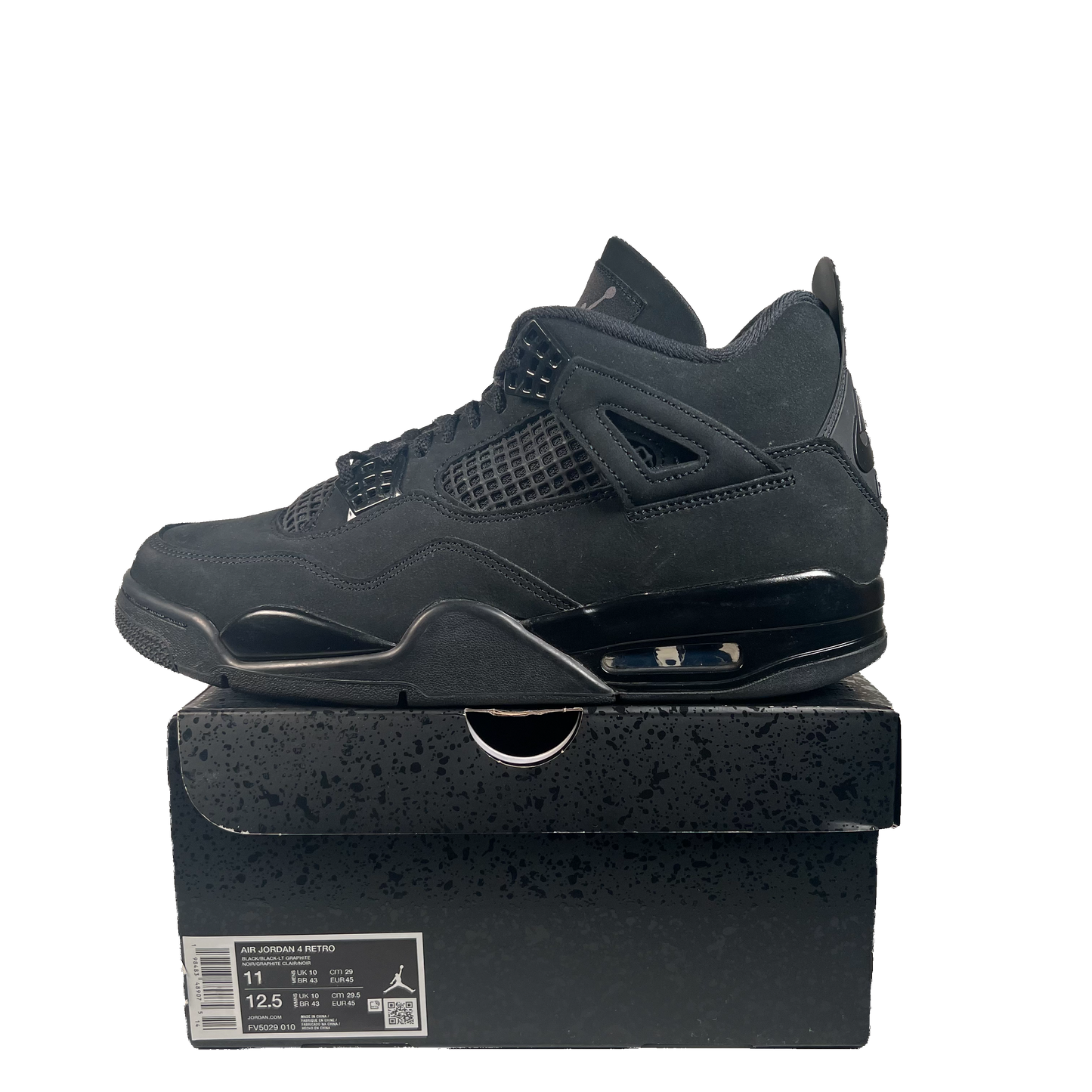 Jordan 4 Black Cat (2025) Size 11 USED s22510