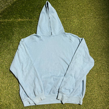 Drake Kanye West Free Hoover Blue Hoodie Size XL USED X13588