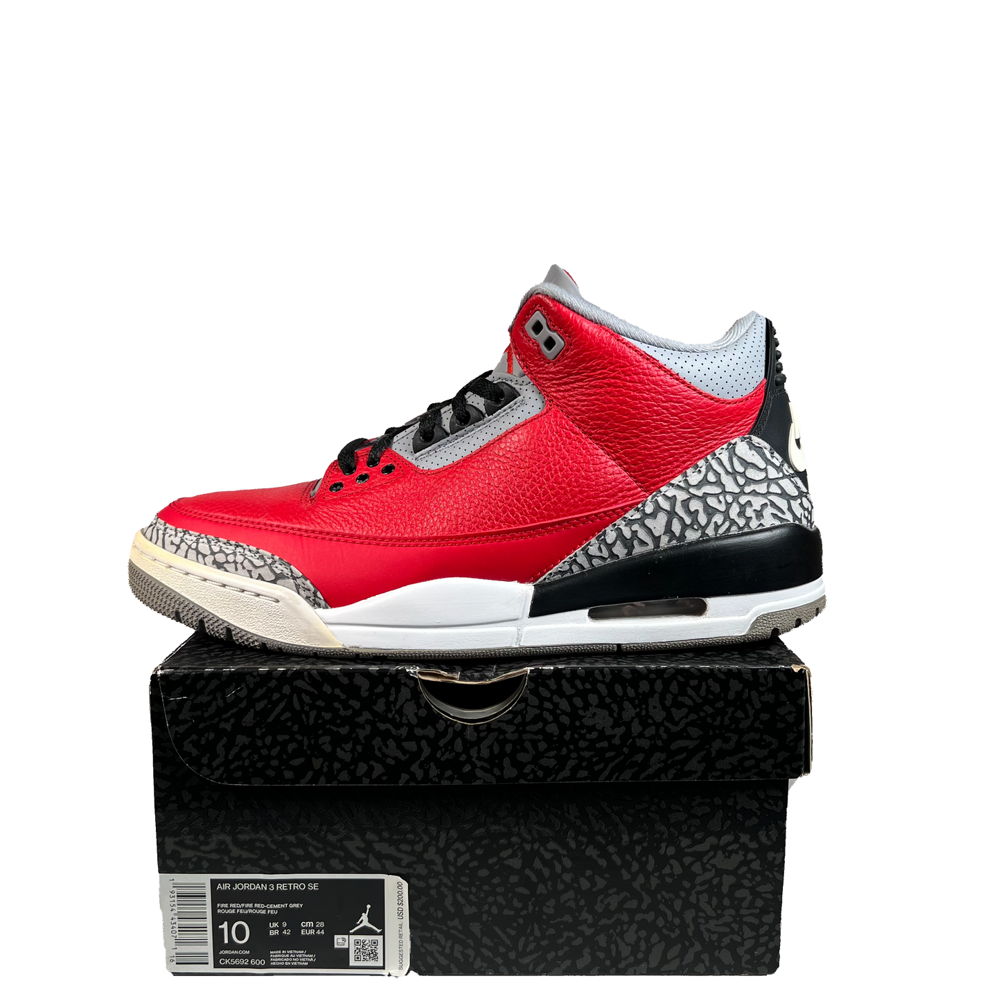 Jordan 3 Unite (2019) Size 10 USED s22291