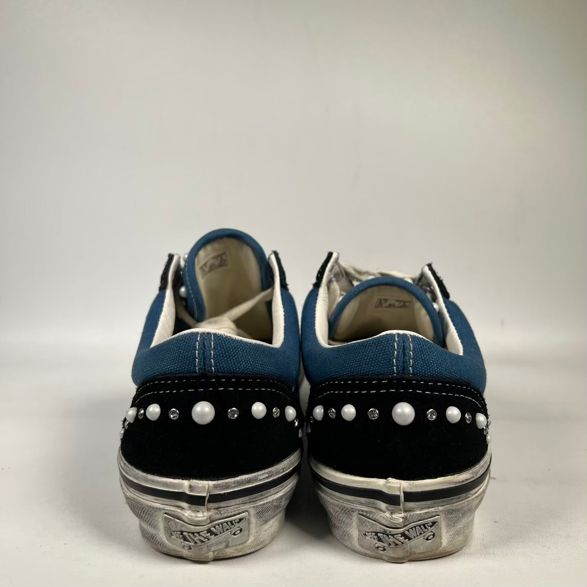 Vans Old Skool Pearlized Navy/Black Size 6 USED s23668