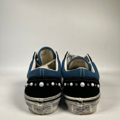 Vans Old Skool Pearlized Navy/Black Size 6 USED s23668