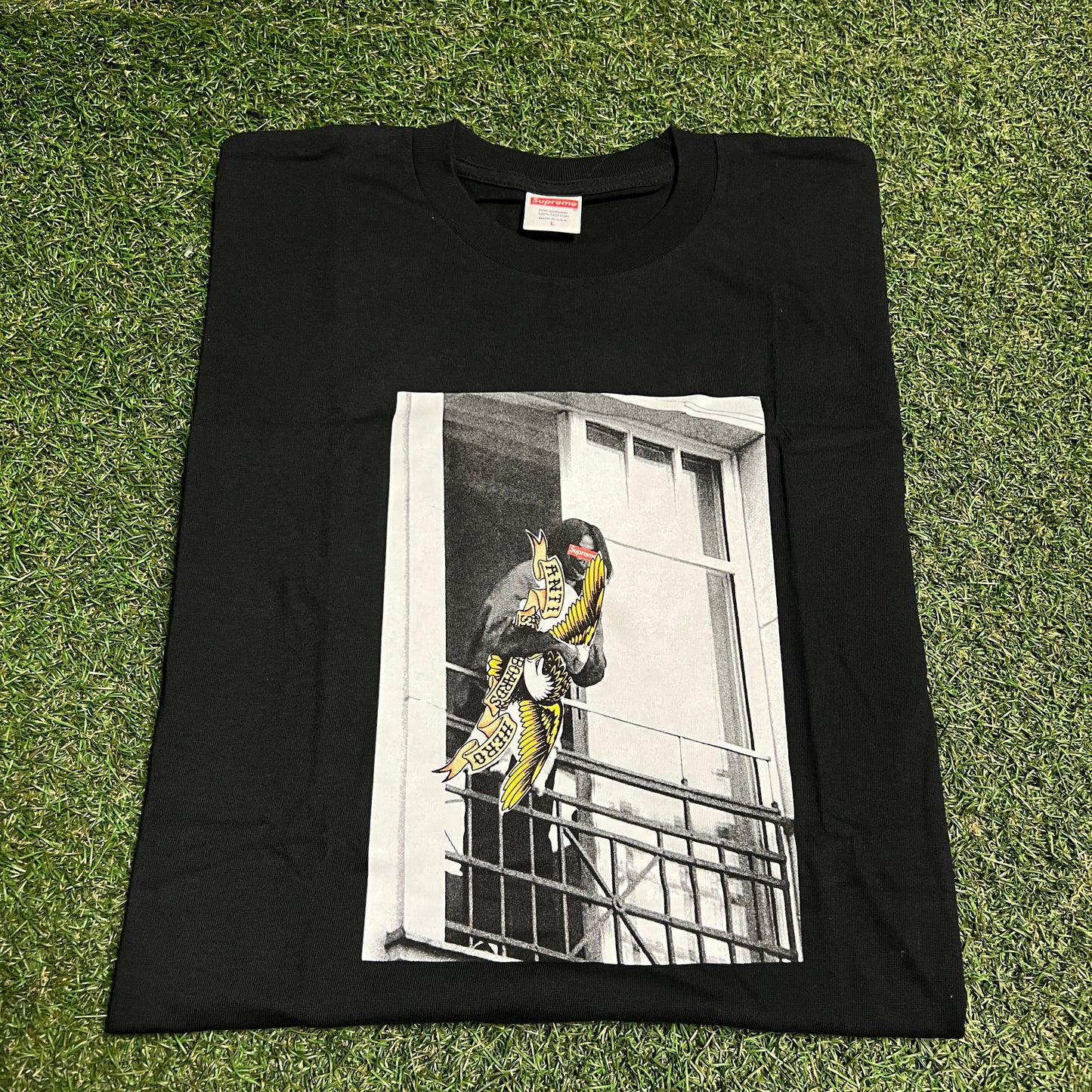 Supreme Black Antihero Balcony Tee Size Large NEW x13883