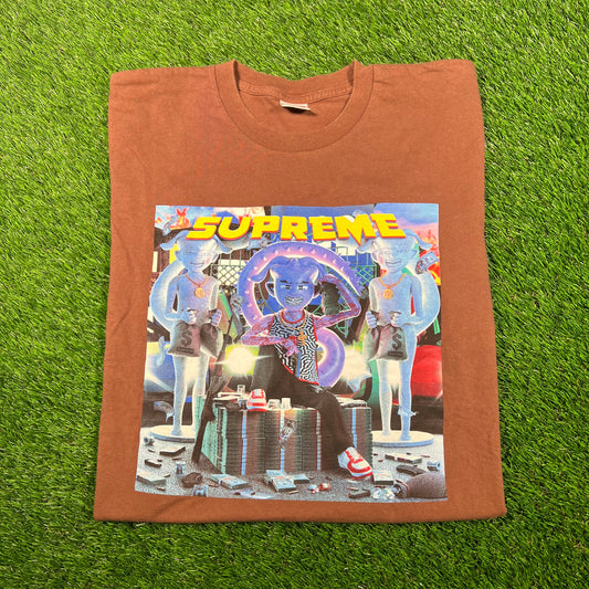 Supreme Richest Brown Tee (2021) Size Large USED x15385