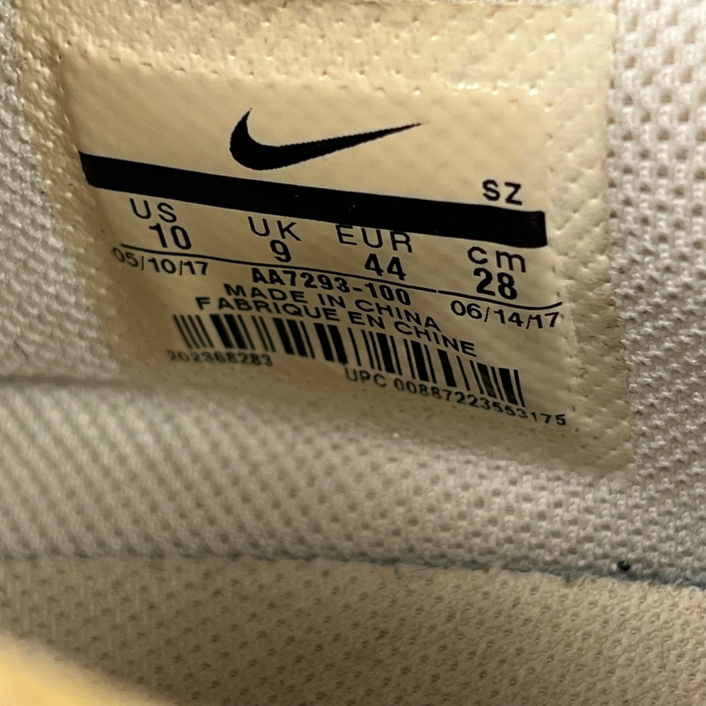 Nike Air Max 90 Off White The 10 Size 10 USED s13953