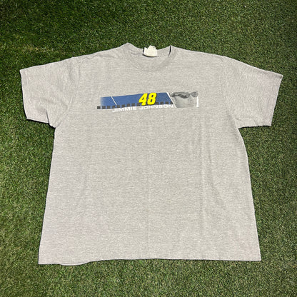 2000 Lowes Jimmie Johnson Racing Grey Tee Size XL USED v16490