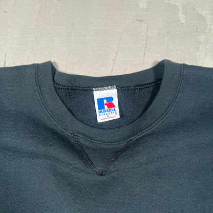 1990s Russell Athletic Black Crewneck Size Large USED v19057