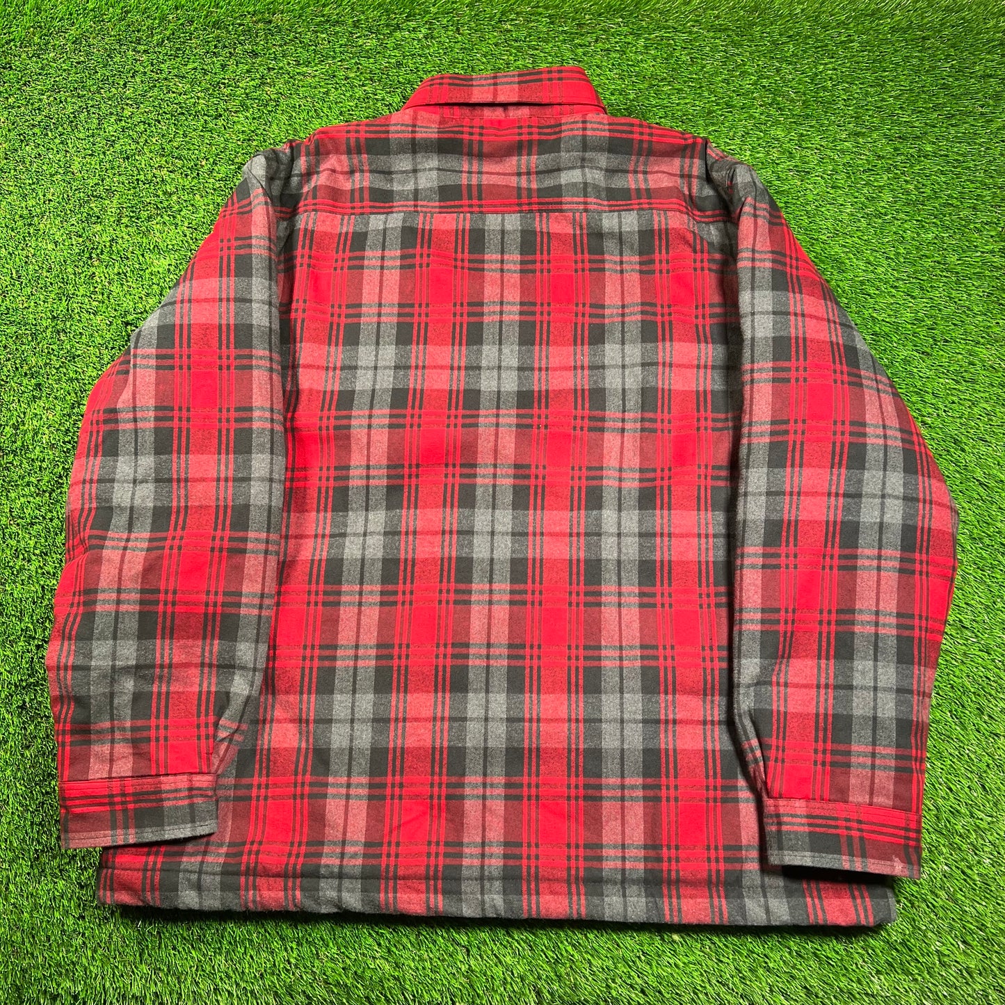 Carhartt Fleece Lined Red Plaid Longsleeve Size XXL USED v18474