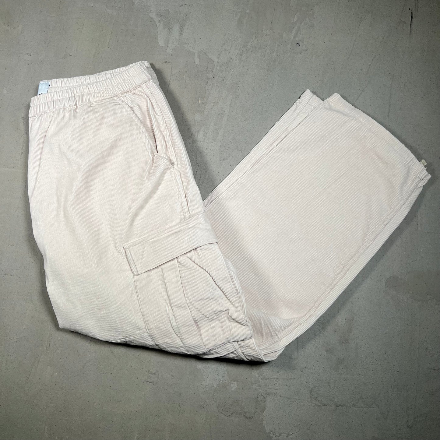 Eighteen East White Corduroy Cargo Pants Size XL USED x17550