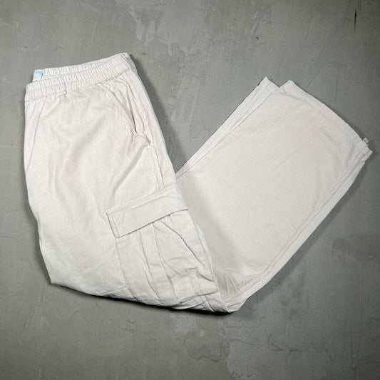 Eighteen East White Corduroy Cargo Pants Size XL USED x17550