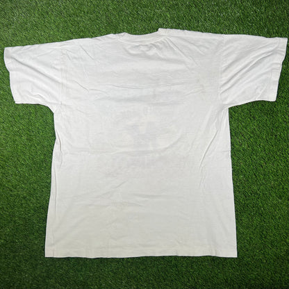 1996 New York Yankees White Championship Tee "The Dyansty Continues" Size XL USED v16993