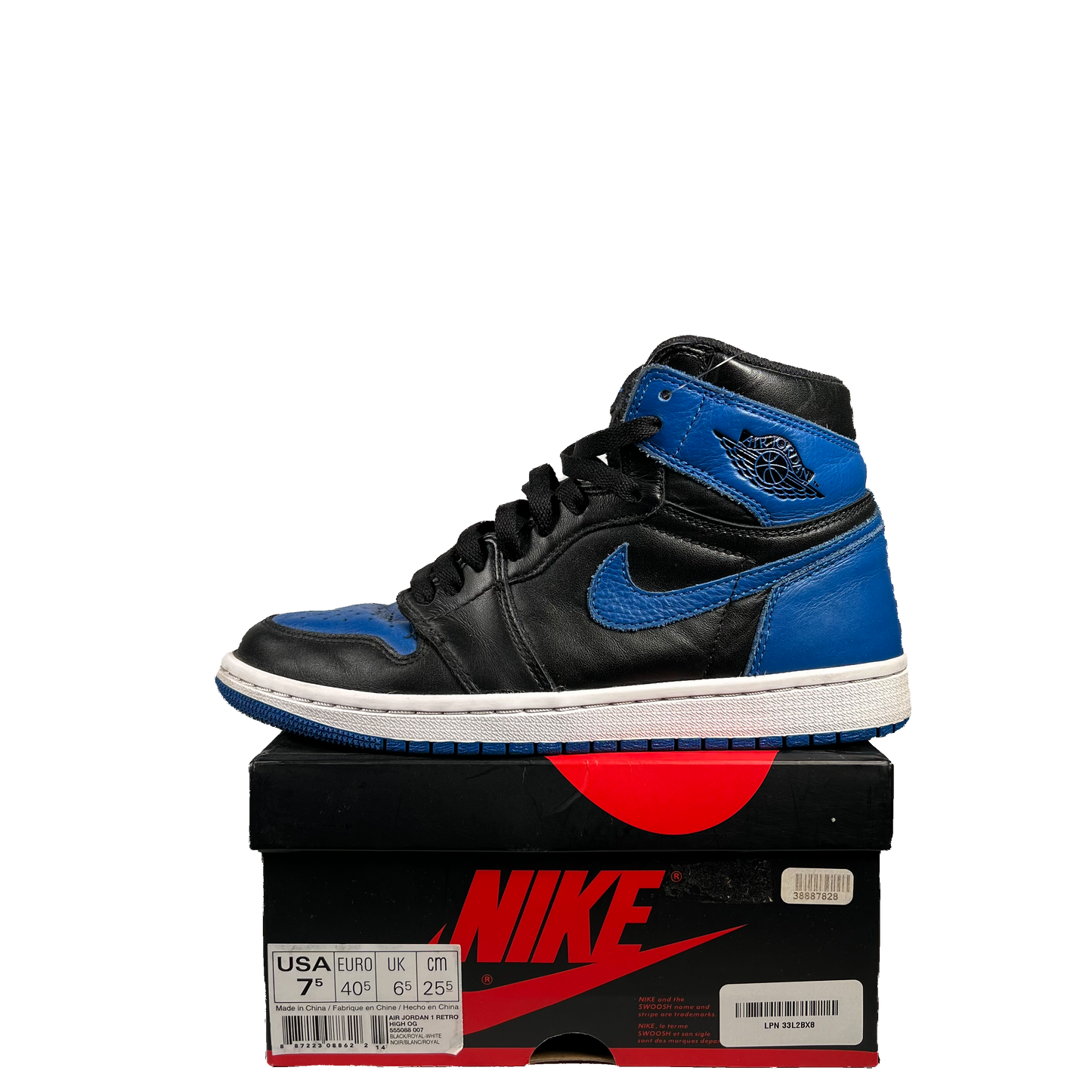 Jordan 1 Royal (2017) Size 7.5 USED s17084