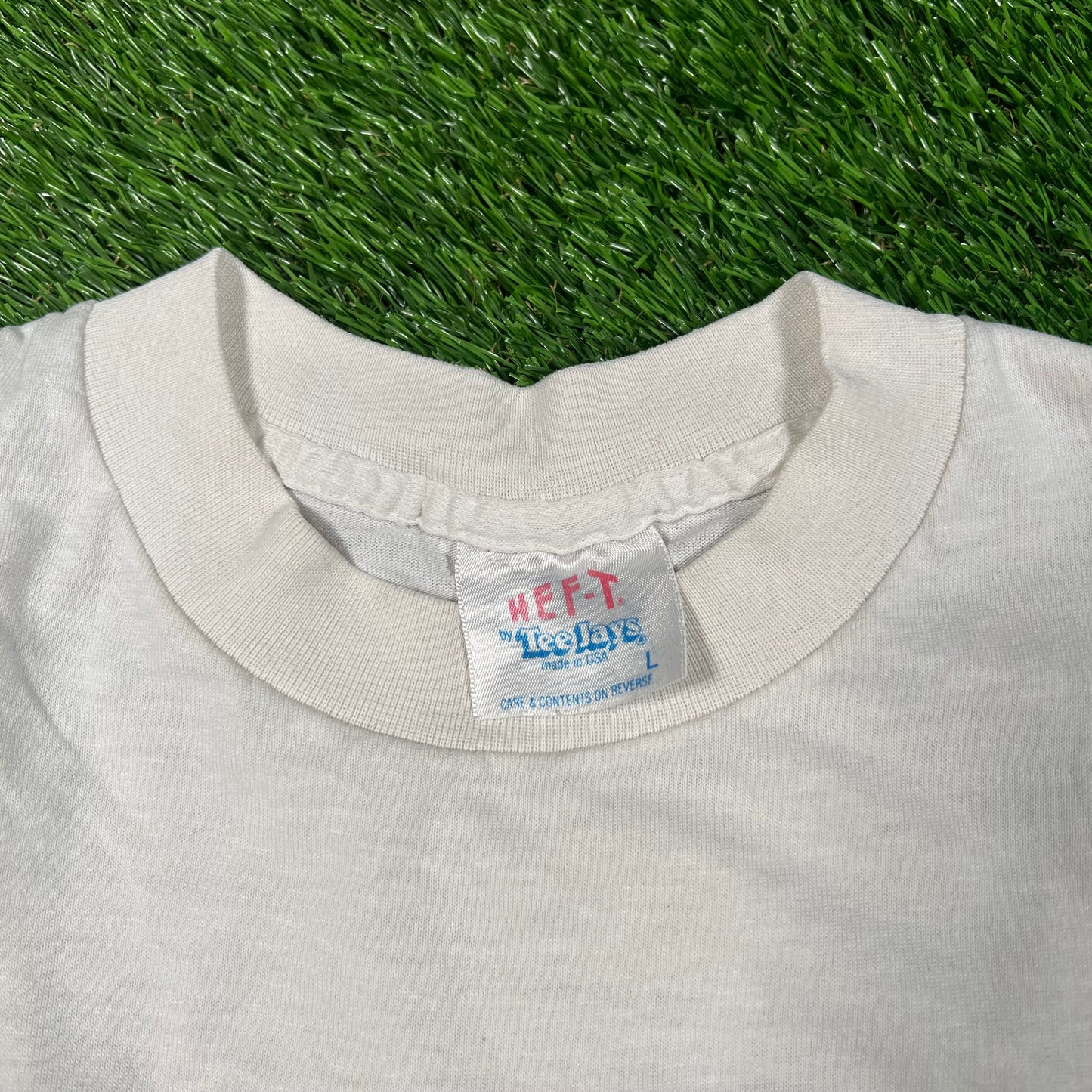1980s Micky Mouse Walt Disney World White Tee Size Large USED v17696