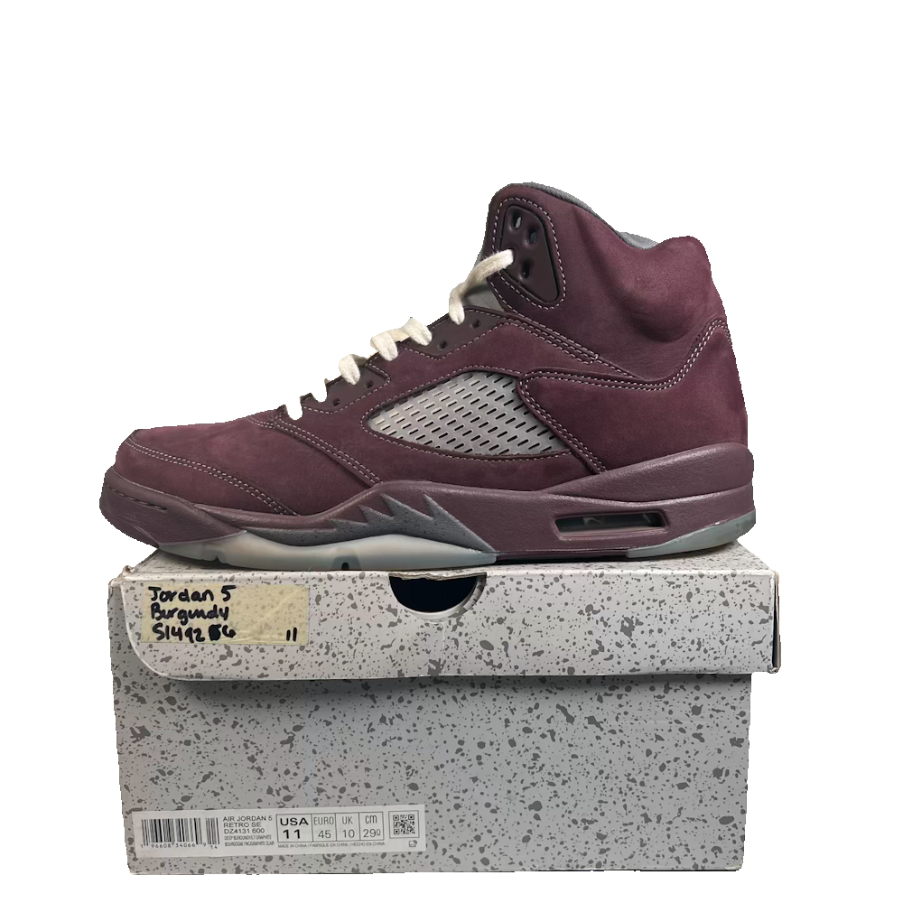 Jordan 5 Burgundy (2023) Size 11 USED s23409