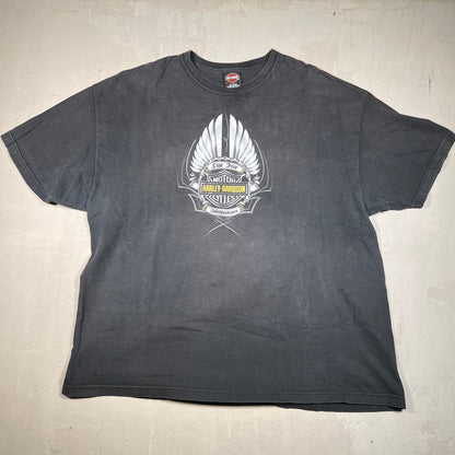 Y2K Harley Davidson Black "Independence" Tee Size 3XL USED v19405