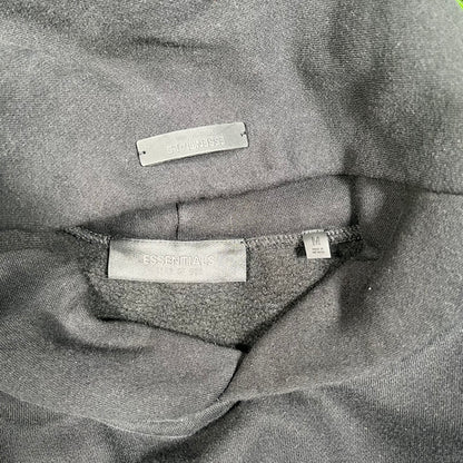 Fear Of God Essentials Black/White Lettering Hoodie Size Medium USED x15407