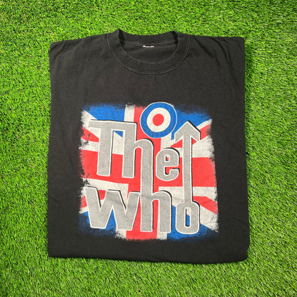 2008 The Who Black American Tour Tee Size Large USED v18641