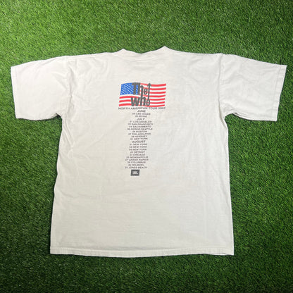 2002 The Who North American Tour White Tee Size Large USED v18219