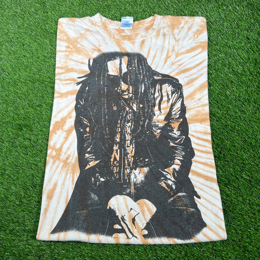2008 Lil Wayne The Carter 3 Brown Tie Dye Tee Size Large USED v15966