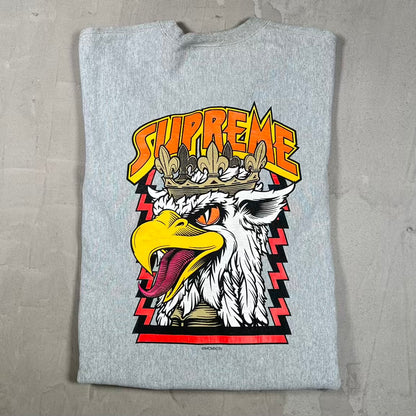 Supreme Sean Cliver Eagle Crewneck Grey (2012) Size Medium USED x18869