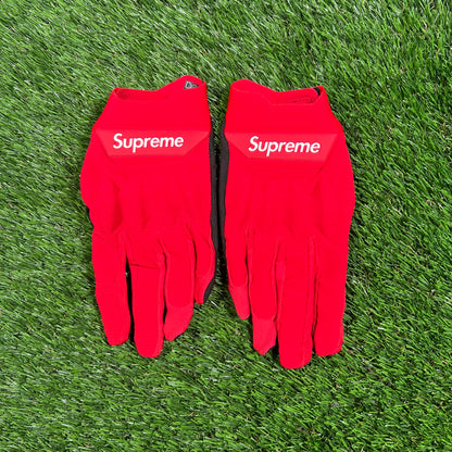 Supreme Fox Racing Red Biking Gloves Size Medium USED x14897