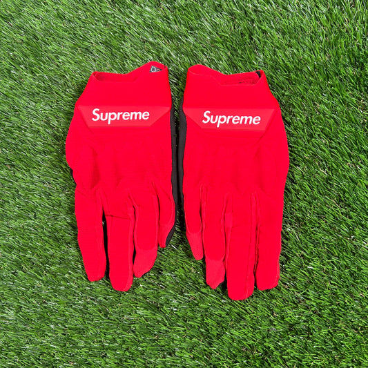 Supreme Fox Racing Red Biking Gloves Size Medium USED x14897