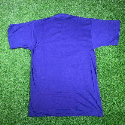 1990s Boss America Purple Tee Size Medium USED v17415
