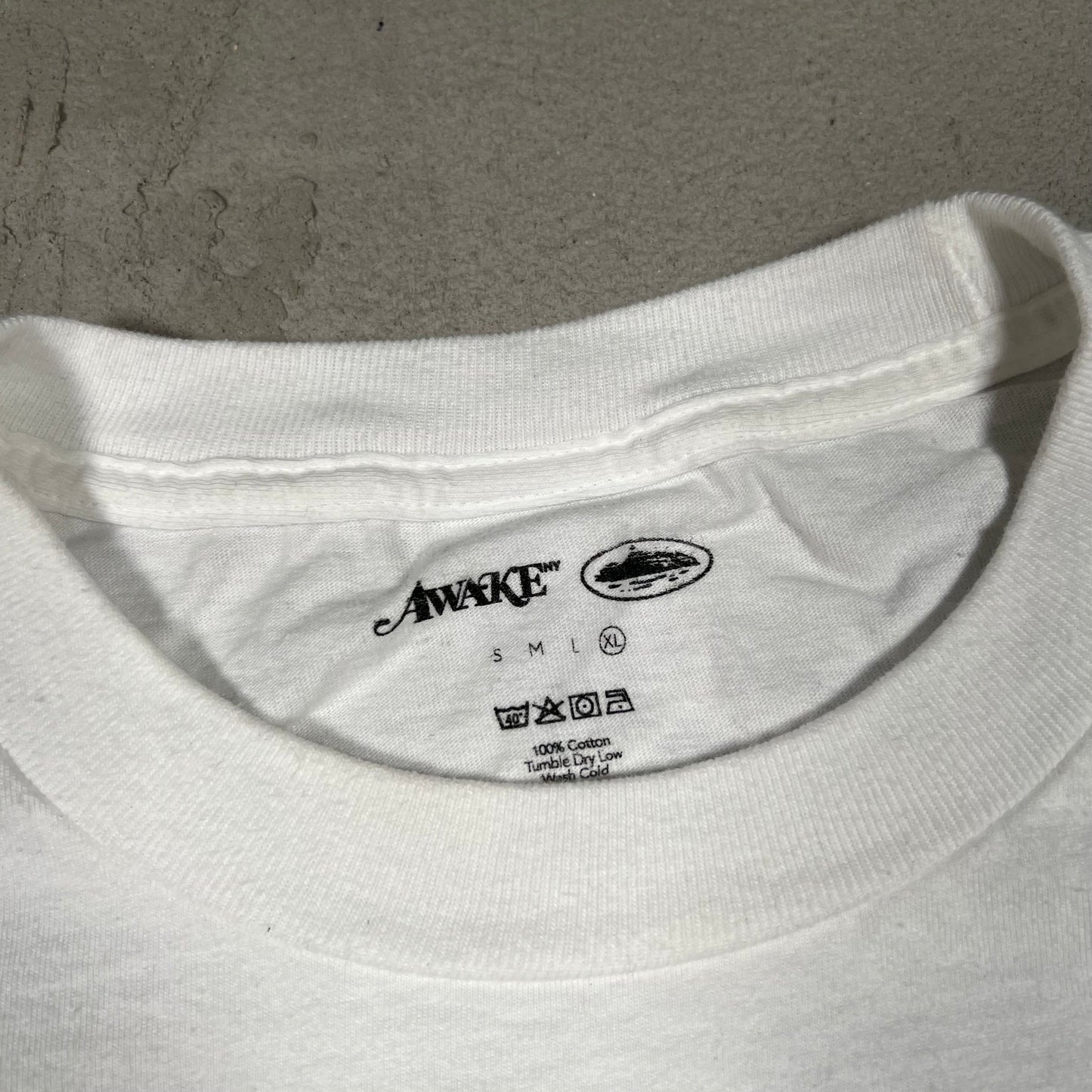 Awake NY x Corteiz "Awake Rules New York" White Tee (Park Jam Exclusive) Size XL USED x17500