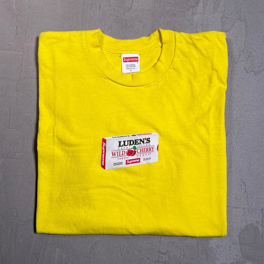 Supreme Ludens Yellow Tee Size Large USED x17635