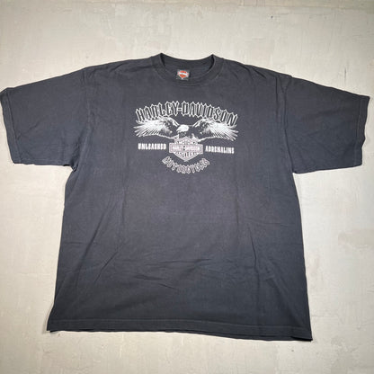 2006 Harley Davidson Black "Adrenaline" Tee SIze 3XL USED v19408