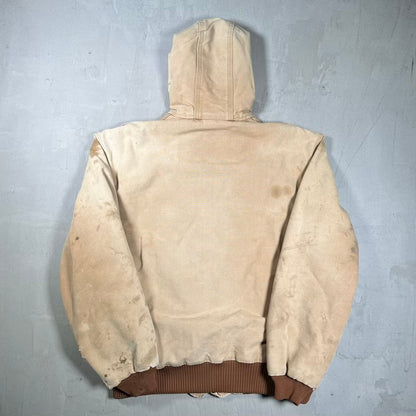 Y2K Carhartt Active Duck Canvas Workwear Zip Up Jacket Size Large USED v20428
