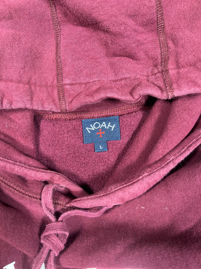 Noah Skull Cross Bones Maroon Hoodie Size Large USED x15711