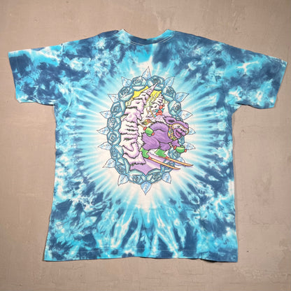 1994 Grateful Dead Snowboarding Winter Tie Dye Blue Tee Size XL USED v18039