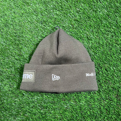 Supreme New Era Box Logo Beanie Light Olive (2025) NEW x15496