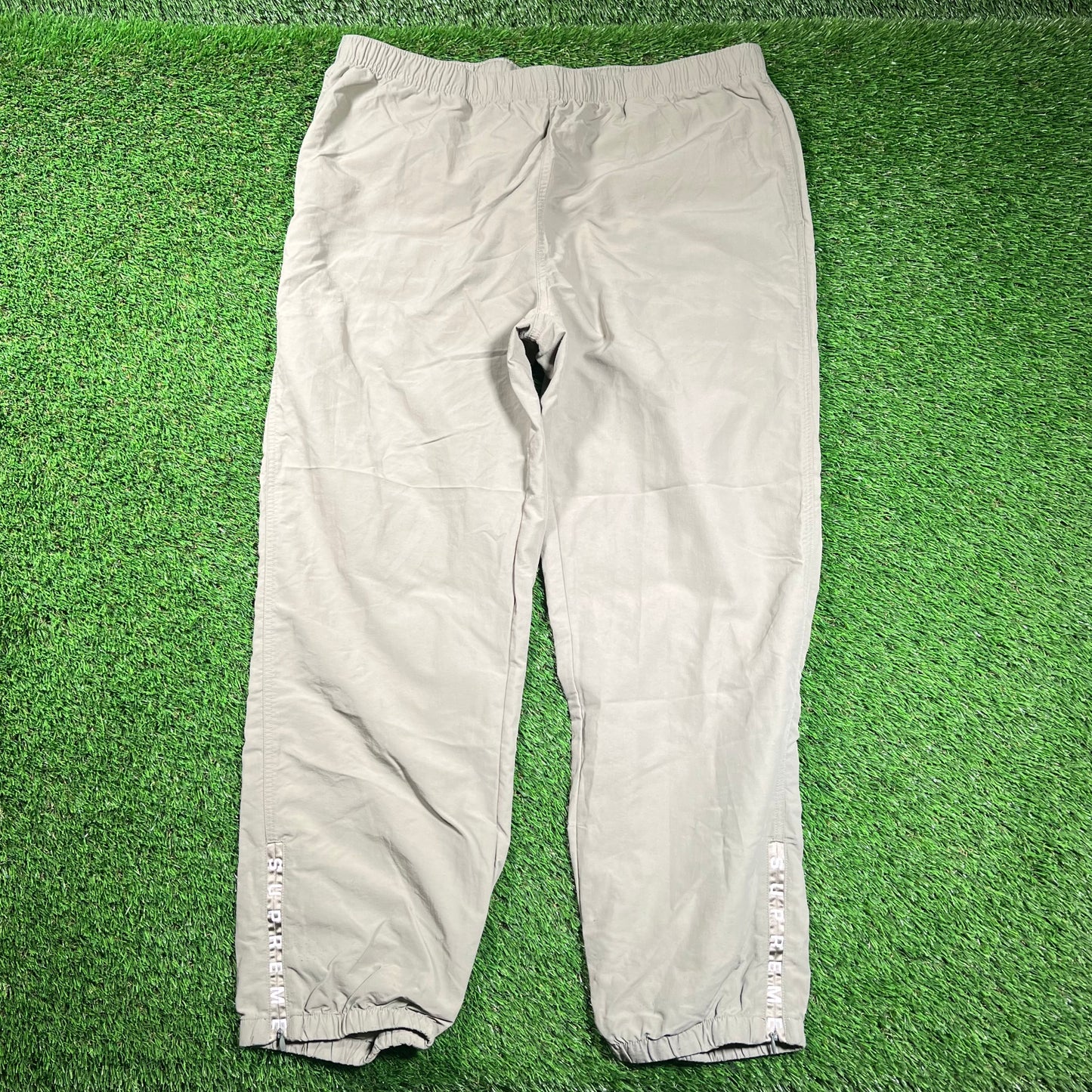 Supreme Ankle Logo Olive Green Track Pants (2021) Size XL USED x16506