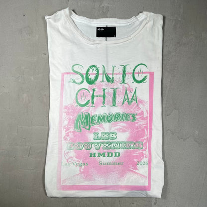 HMDD Soniuc Chim Memories White Sleevelee Tee Size Large NEW x18666