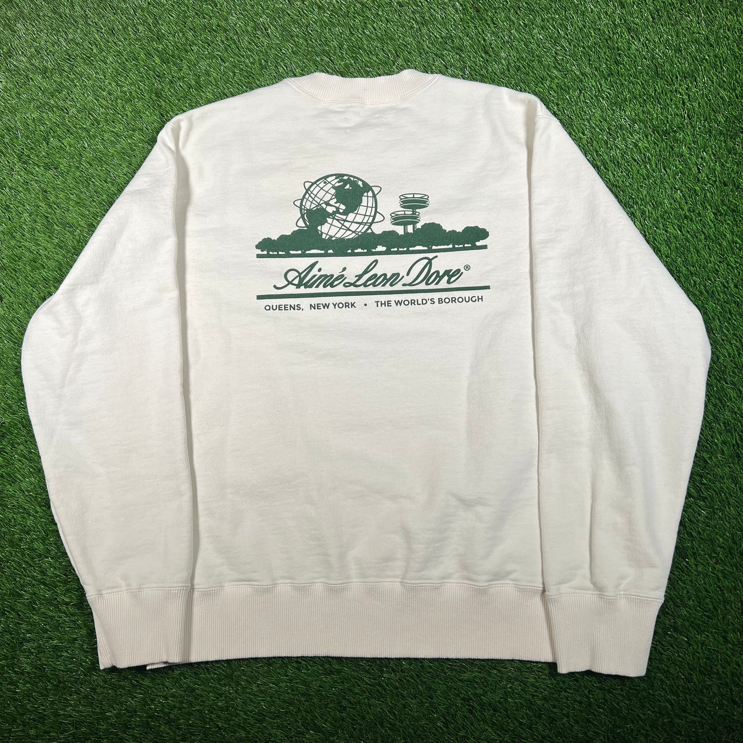 Aime Leon Dore ALD Classic Logo White Crewneck Size XL USED x15859