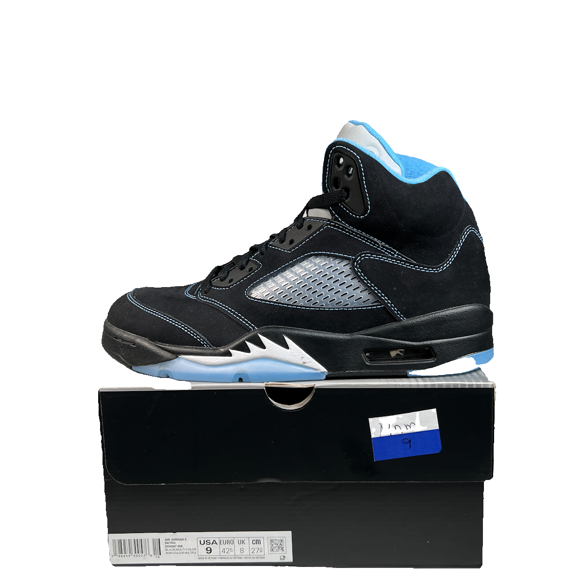 Jordan 5 Black University Blue (2026) Size 9 USED s23307
