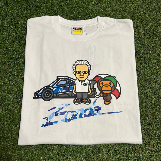Bape Pagani Baby Milo White Tee Size XL NEW x14237