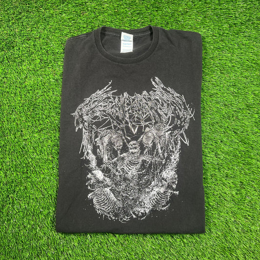 Ken Carson Live Chaos Black Tour Tee Size Large USED x16168