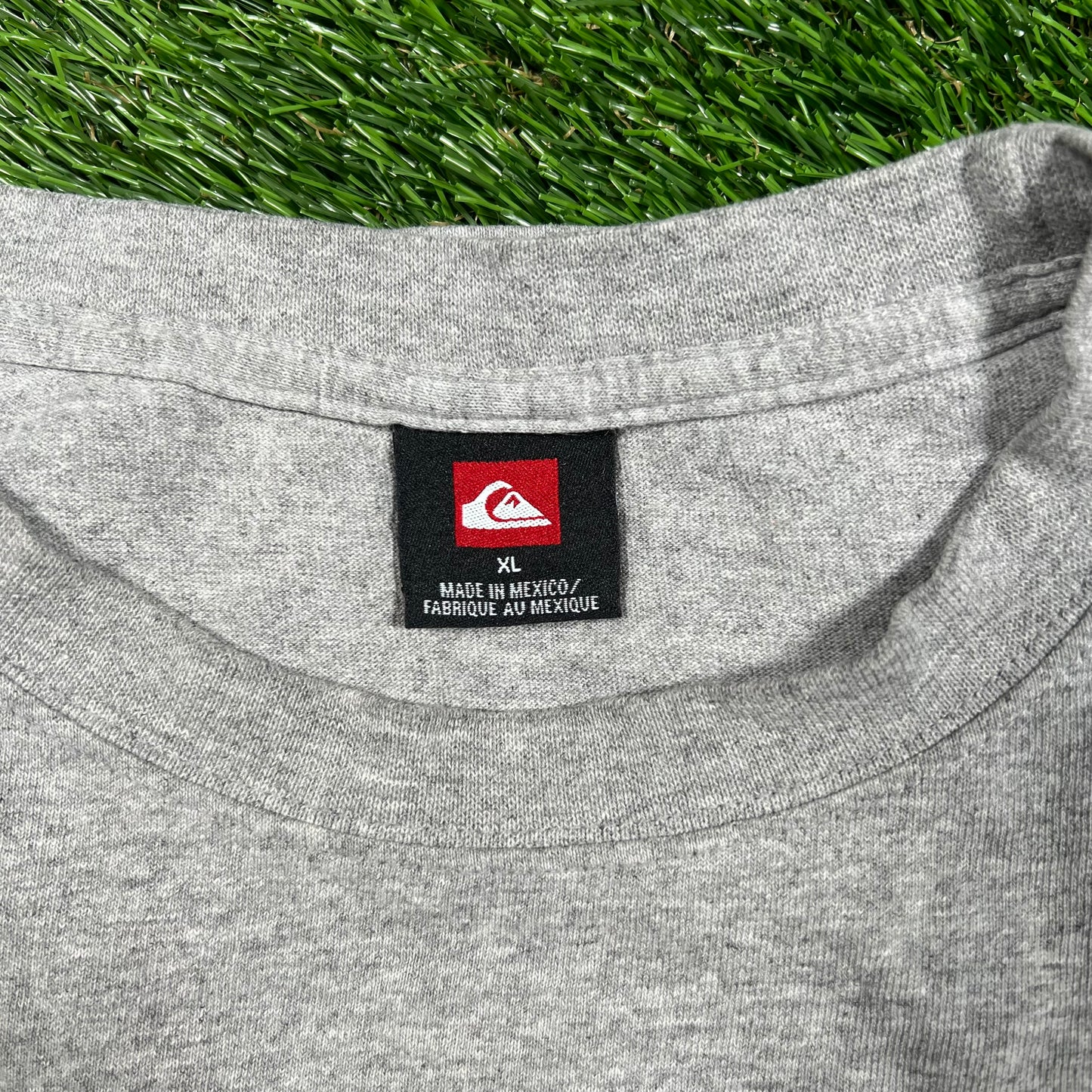 Y2K Quiksilver Cocoa Beach Grey Tee Size XL USED V17463