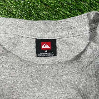 Y2K Quiksilver Cocoa Beach Grey Tee Size XL USED V17463
