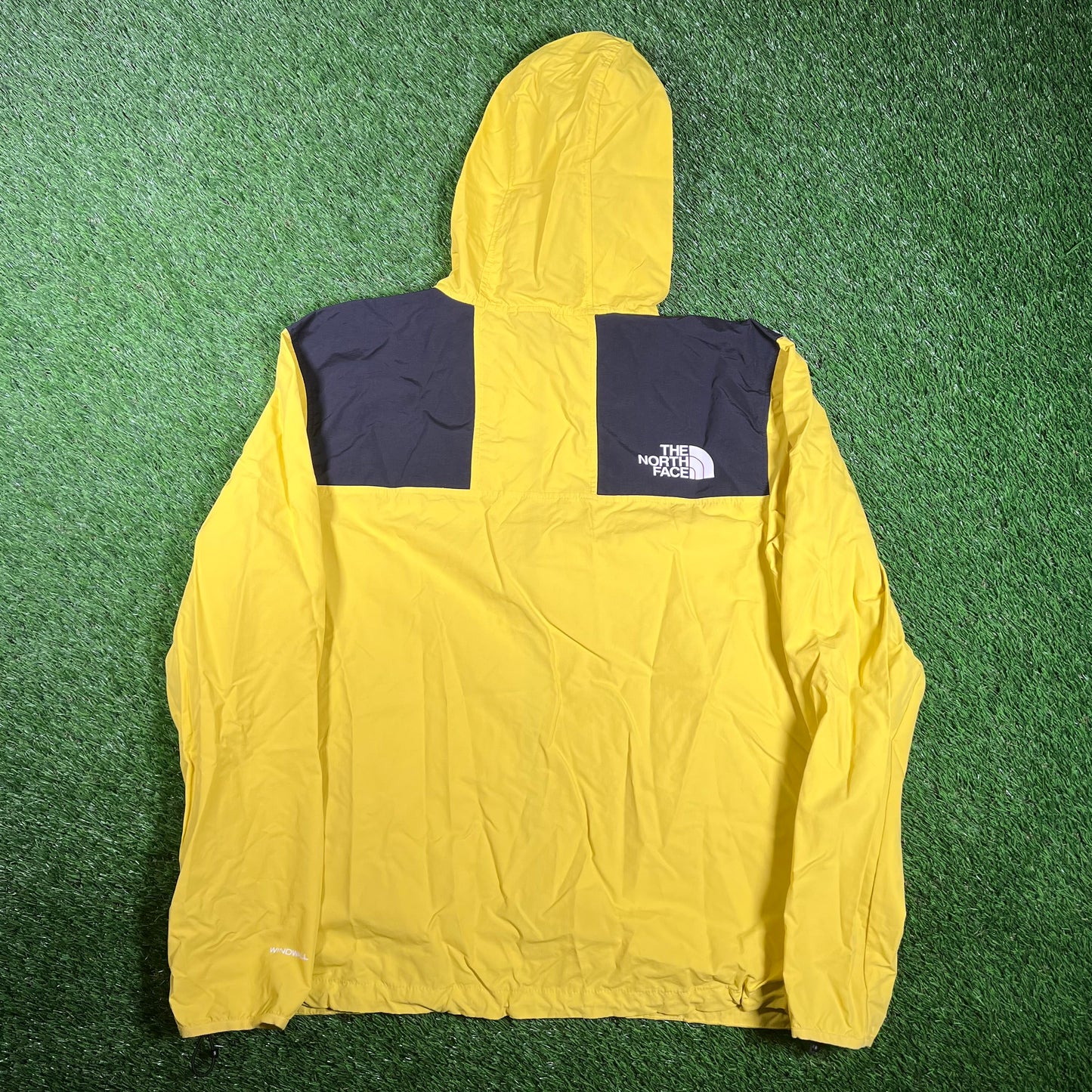 North Face Yellow Windbreaker Size Large USED v17976